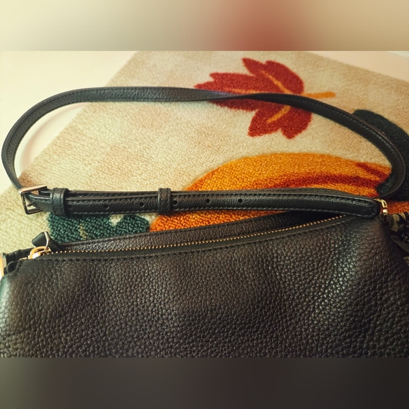 Kate Spade Black Leather Crossbody Bag EUC - Picture 7 of 7